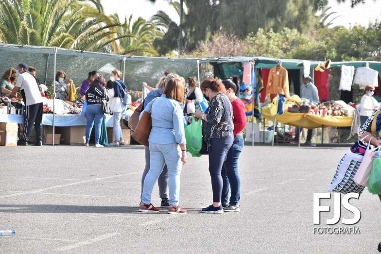 Imagen del mercadillo de Narea este sábado/Francisco Javier Santana.